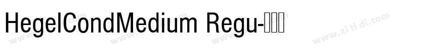 HegelCondMedium Regu字体转换